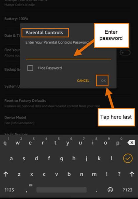 Forgot parental controls password on kindle - Frist of all, switch on your Kindle by using the Power key.; Afterwards from the Home screen open Settings by using the Menu Icon.; Then tap Menu icon once more and from the list of settings choose Reset Device.; You should see the confirmation on your screen choose Yes to begin the reset operation.; Excellent!